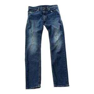 Diesel Thommer Slim Skinny Jeans Men's W31 L32 Blue Distressed Stretch Denim